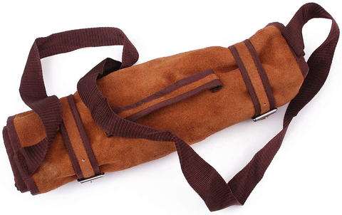 Image of G29RD- Professional Kitchen Knives Custom Made Damascus Steel 8 Pcs of Professional Utility Chef Kitchen Knife Set with Chopper/Cleaver with Pocket Case Chef Knife Roll Bag by Gladiatorsguild (Red)