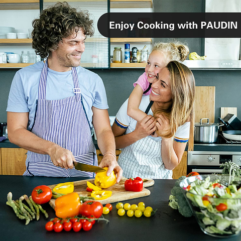 Image of Chef Knife PAUDIN N1 8 Inch Kitchen Knife, German High Carbon Stainless Steel Sharp Knife, Professional Meat Knife with Ergonomic Handle and Gift Box for Family & Restaurant