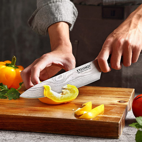 Image of Ytuomzi Chef'S Knife with Ergonomic Handle Professional Chef Knife 8 Inch Forged, Ultra Sharp Kitchen Knife Made of German High Carbon Stainless Steel (Chef Knife 8 Inch)