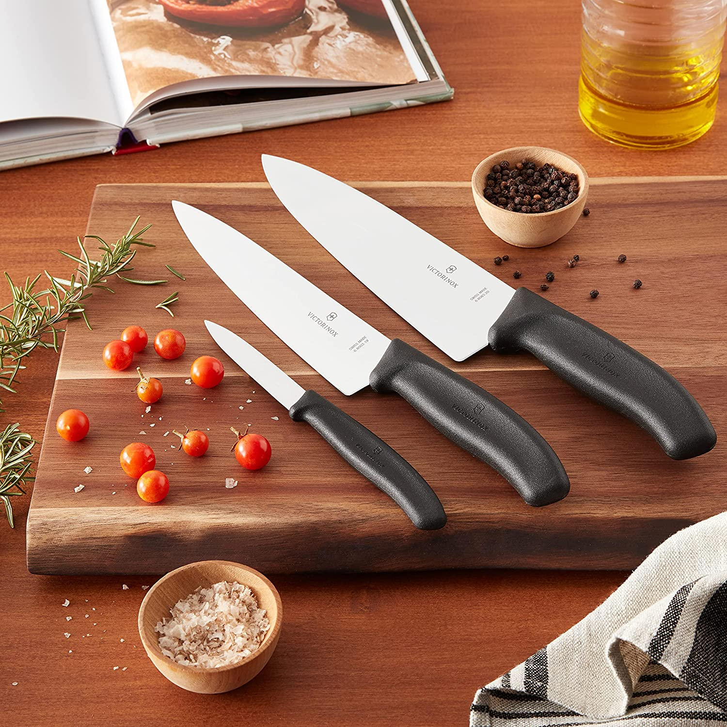 Victorinox 6.8063.20-X1 Swiss Classic 3-Piece Chef'S Set, 3-Inch, Black