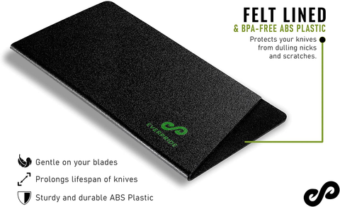 Image of EVERPRIDE Butcher Chef Knife Edge Guard - Wide Knives Blade Edge Protectors - Meat Cleaver Knife Sheath - Bpa-Free Chef Knife Cover Fits Blades up to 8” X 4” – Knives Not Included