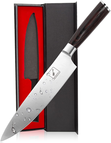 Image of Imarku Japanese Chef Knife - Pro Kitchen Knife 8 Inch Chef'S Knives High Carbon German Stainless Steel Sharp Paring Knife with Ergonomic Handle