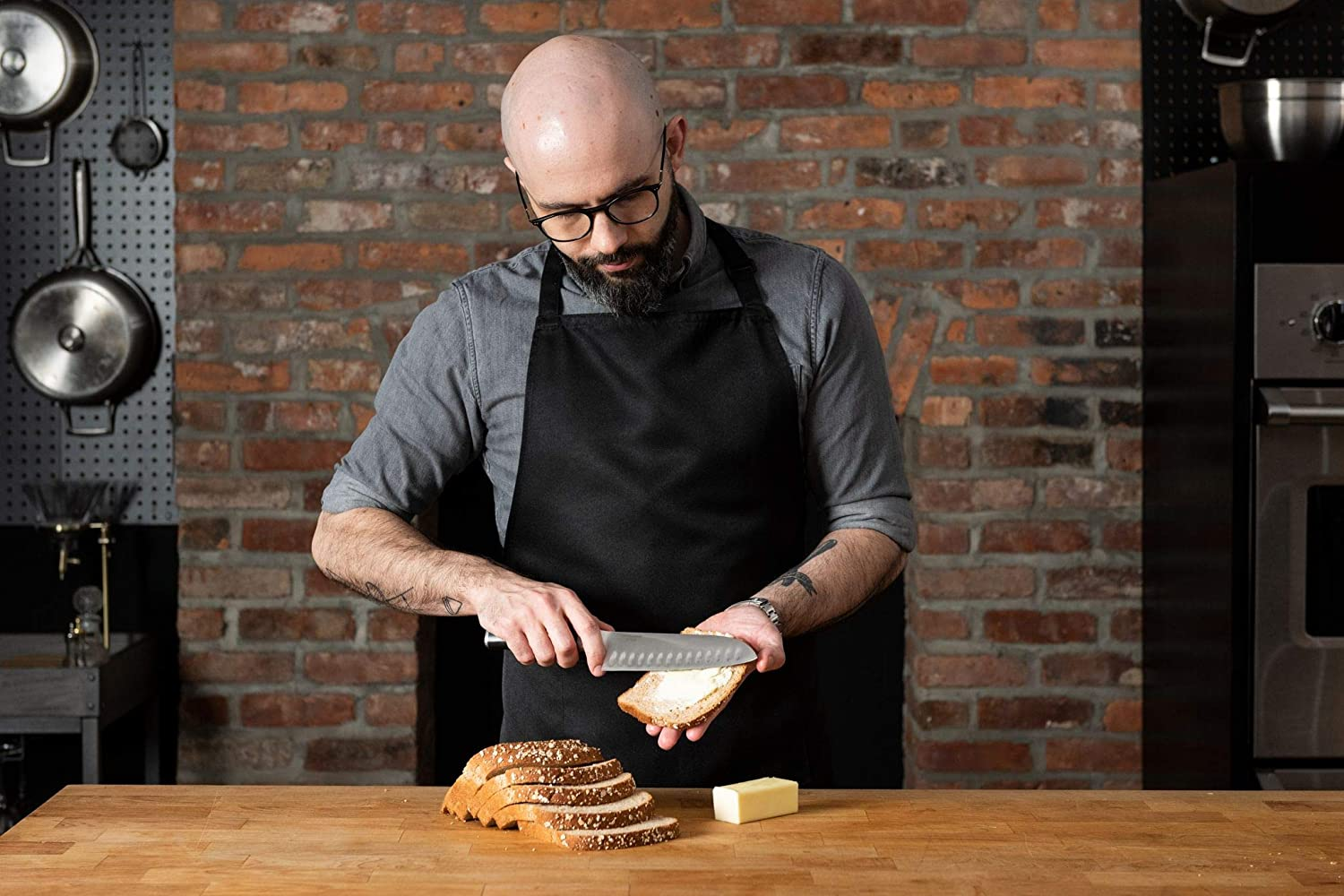 Babish High-Carbon 1.4116 German Steel Cutlery, 6.5" Santoku Knife