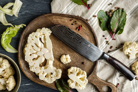 Image of Yatoshi 5 Knife Block Set - Pro Kitchen Knife Set Ultra Sharp High Carbon Stainless Steel with Ergonomic Handle