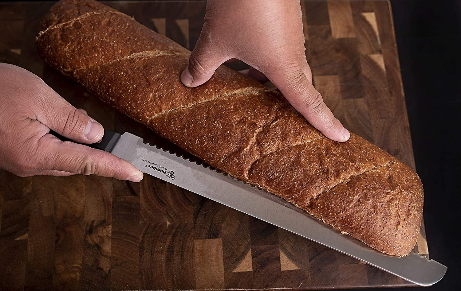 Humbee Chef Serrated Bread Knife for Home Kitchens Bread Knife 12 Inch Black
