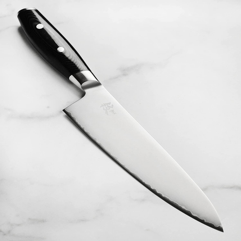 Image of Yaxell Mon 8" Chef'S Knife - Made in Japan - VG10 Stainless Steel Gyuto with Micarta Handle