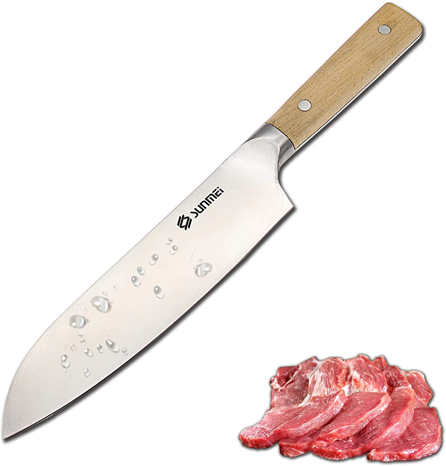 Sunmei 8 Inch Chef'S Knife, High Carbon 5Cr15Mov Stainless Steel Kitchen Knives with Wooden Handle, Ultra Sharp, Best Choice for Home Kitchen and Restaurant(Original)
