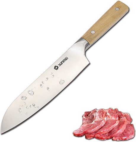 Image of Sunmei 8 Inch Chef'S Knife, High Carbon 5Cr15Mov Stainless Steel Kitchen Knives with Wooden Handle, Ultra Sharp, Best Choice for Home Kitchen and Restaurant(Original)