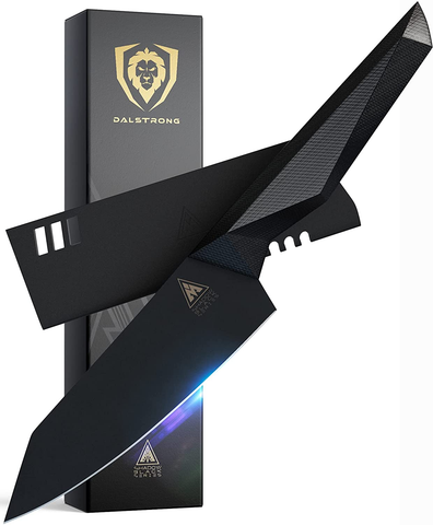 Image of DALSTRONG Chef Knife - 6 Inch - Shadow Black Series - Black Titanium Nitride Coated - Razor Sharp Kitchen Knife - High Carbon 7CR17MOV-X Vacuum Treated Steel - Sheath - NSF Certified