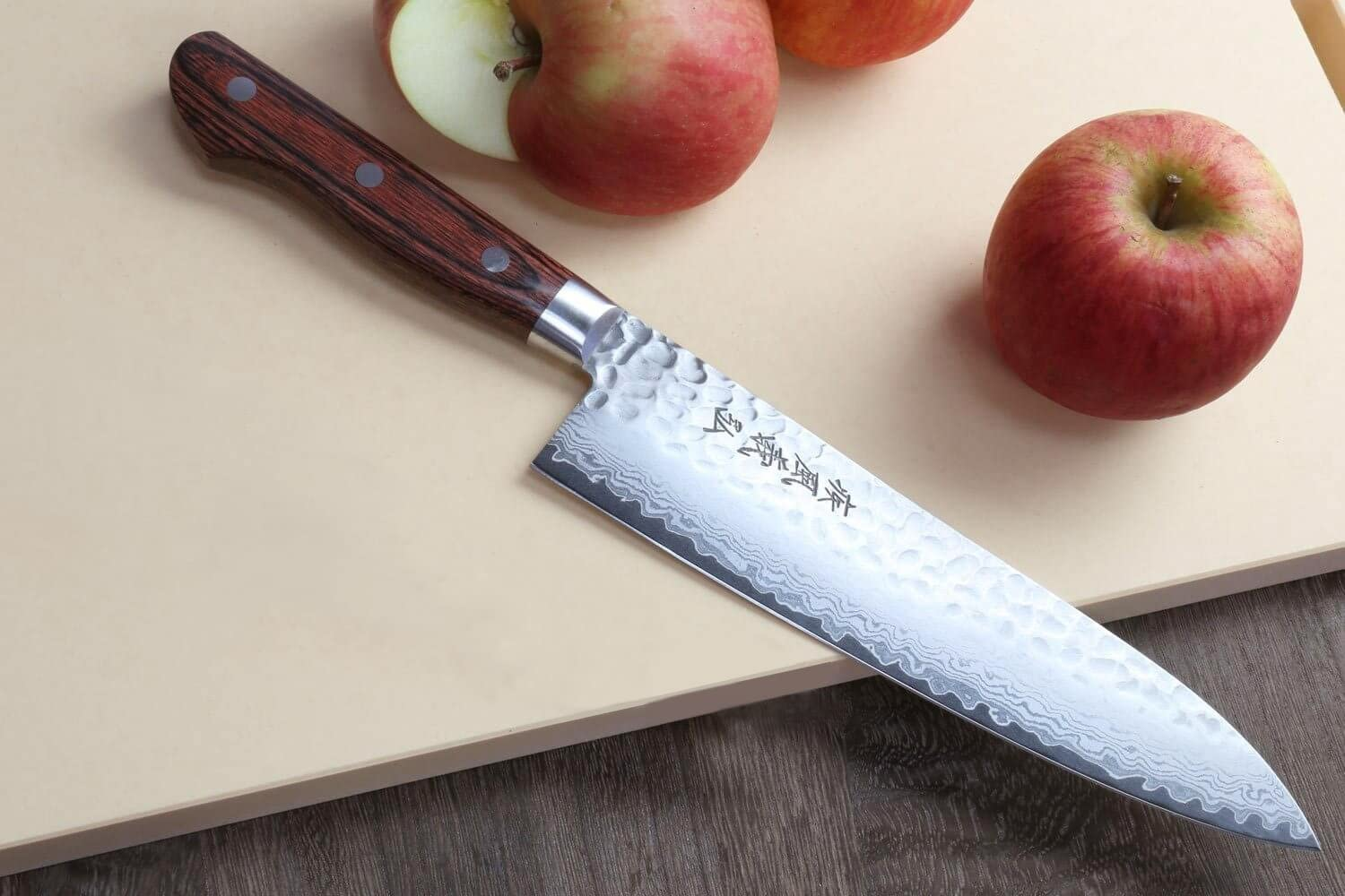 YOSHIHIRO- Hammered Damascus Chef Knife 6PC SET - MADE in JAPAN