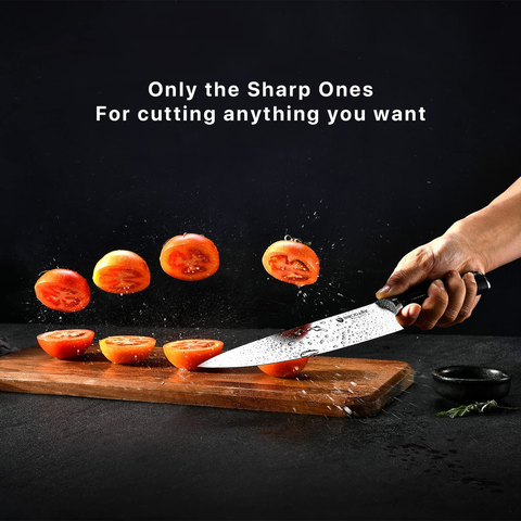 Image of BRODARK Kitchen Knife Set with Block, Ultra Sharp 15 PCS German Stainless Steel Professional Chef Knife Set with 2 Stage Knife Sharpener, Ergonomic Handle Full Tang Forged Gift with Premium Box