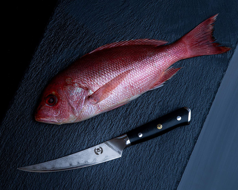 Image of Boning / Fillet Knife: Professional Japanese 6 Inch Razor Sharp AUS10 Premium High Carbon 67 Layer Damascus Stainless Super Steel Full Tang Chef’S Knives W/ G-10 Handle by Regalia Knives