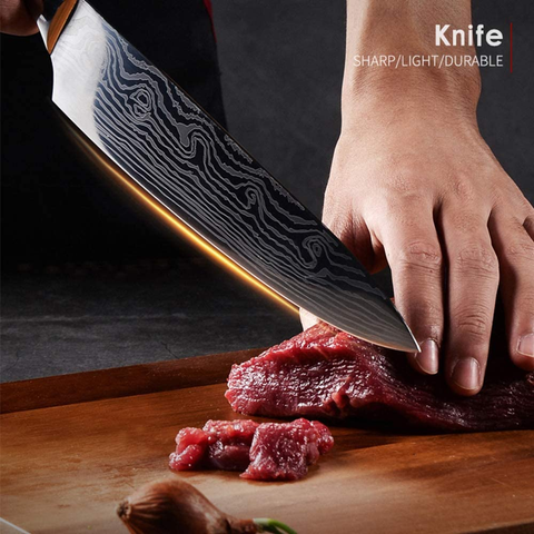 Image of Professional Chef Knife, 8 Inch Pro Kitchen Knife, German High Carbon Stainless Steel Knife with Ergonomic Handle