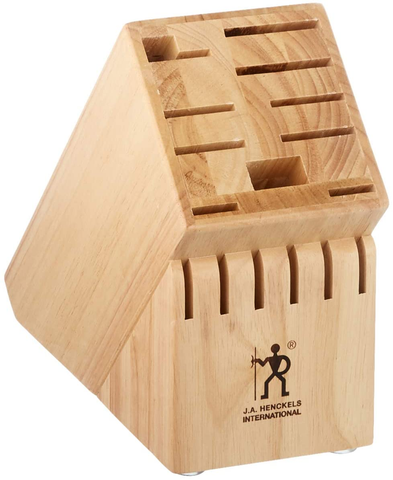 Image of HENCKELS Fine Edge Pro Knife Block Set, 15-Pc, Light Brown