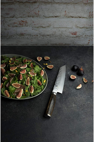 Image of Shun Premier Kiritsuke Kitchen Knife, 8 Inch, Handcrafted in Japan, TDM0771, Silver