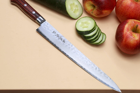 Image of YOSHIHIRO- Hammered Damascus Chef Knife 6PC SET - MADE in JAPAN