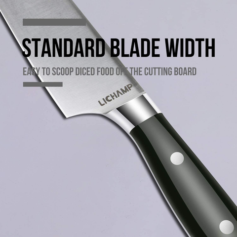 Image of Lichamp Chef Knife, 8 Inches Chefs Knife with Professional Forged Stainless Steel Blade and Riveted Handle