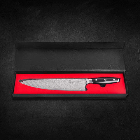 Image of TUO Chef Knife - Kitchen Knives 10-Inch High Carbon Stainless Steel - Pro Chef Vegetable Meat Knife with G10 Full Tang Handle - Black Hawk S Knives Including Gift Bo