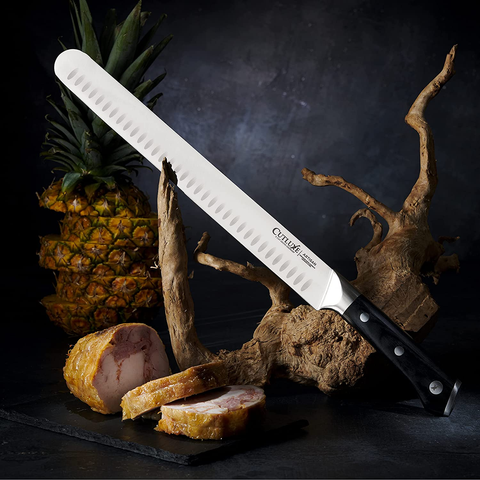 Image of CUTLUXE Slicing Carving Knife – 12" Brisket Knife – Forged High Carbon German Steel – Full Tang & Razor Sharp – Ergonomic Handle Design – Artisan Series
