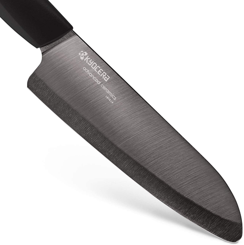 Image of Kyocera Revolution Ceramic Knife Set, Sizes: 6", 5.5", 4.5", 3", Black Handle W/Black Blades