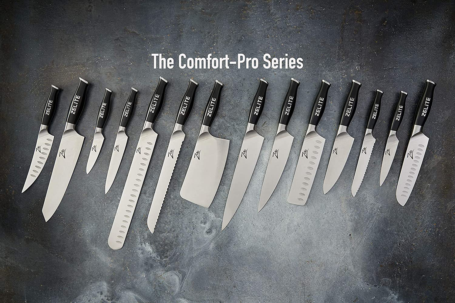 Zelite Infinity Kiritsuke Chef Knife 9 Inch - Comfort-Pro Series - German High Carbon Stainless Steel - Razor Sharp