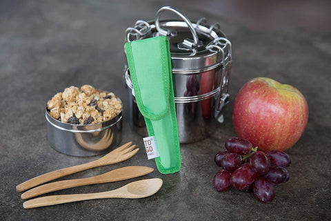 Image of Kid'S Bamboo Reusable Utensils | Dishwasher-Safe | No BPA or Phthalate | Made from Durable, Sustainable Materials | Eco-Conscious | 3 Spoons, 3 Forks (Pack of 6)