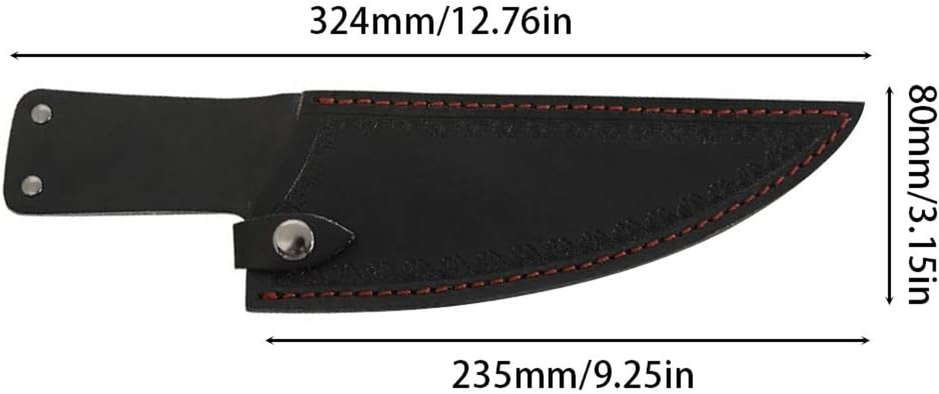 8" Straight Knife Sheath, Vertical Knife Sheaths Belt Leather Knife Sheath Holder for 8'' Kitchen Chef Knife
