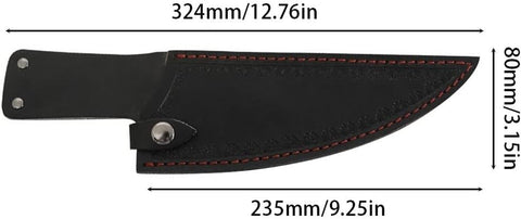 Image of 8" Straight Knife Sheath, Vertical Knife Sheaths Belt Leather Knife Sheath Holder for 8'' Kitchen Chef Knife