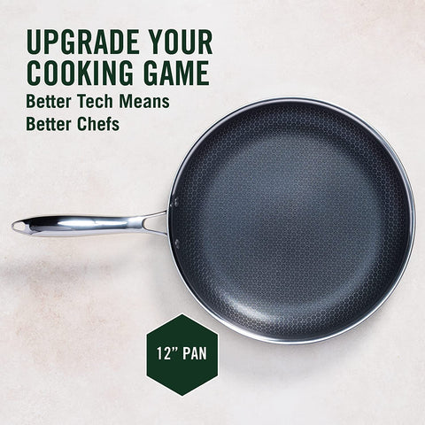 Image of Hybrid Nonstick Frying Pan, 12-Inch, Stay-Cool Handle, Dishwasher and Oven Safe, Induction Ready, Compatible with All Cooktops