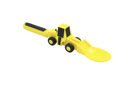 Image of - Toddler Utensils Made in USA - Construction Silverware for Toddlers - Construction Utensils for Kids - Construction Eating Set with Excavator Fork and Spoon - Constructive Eats