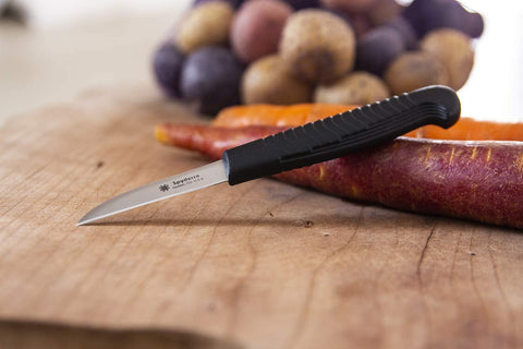 Image of Mini Paring Kitchen Knife with 2.25" Stainless Steel Blade with Durable Black Polypropylene Handle - Plainedge - K09PBK