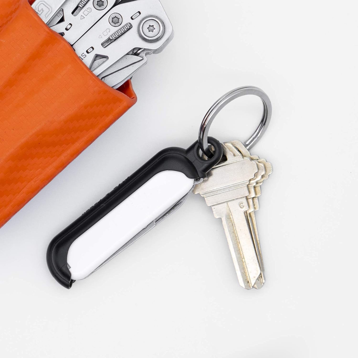Bundle of CHROME Swissqlip for 91Mm Victorinox Swiss Army Knife Models & Swisslinq Keychain Case for Classic SD Models (Multitools Not Included)