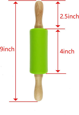 Image of 18 Pack Small Rolling Pin for Kids, 9 Inch Kids Rolling Pin for Home Kitchen (6 Colors)