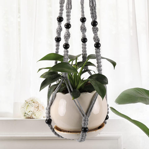 Image of 3 Pack Plant Hanger Indoor Hanging Planter Basket for Indoor Plants Hanging Plant Holders Indoor