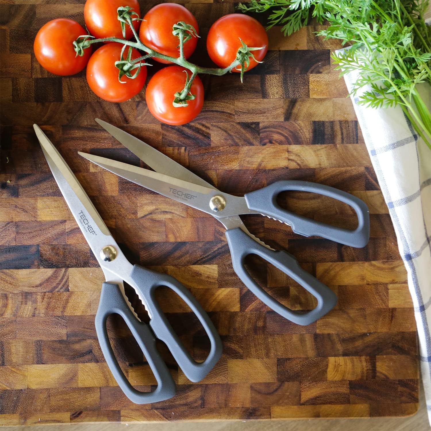 Kitchen Shears, All Purpose Scissors, Dishwasher Safe, Heavy Duty Meat Scissors Poultry Shears, Stainless Steel, Made in Korea (Dark Gray)