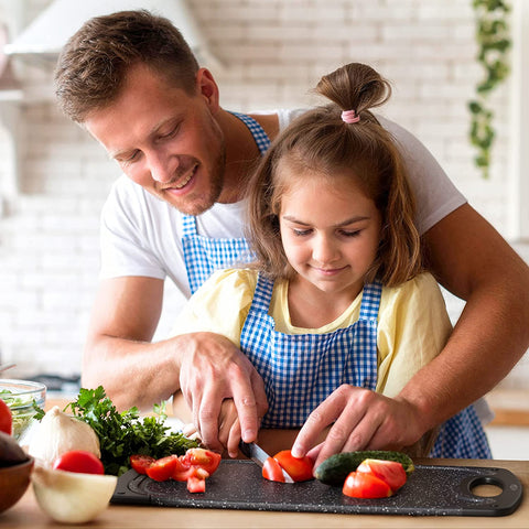 Image of Cutting Boards - 3 Set - Warrior Strength Small to Extra Large Cutting Boards for Kitchen, Meat, Vegetables - Dishwasher Safe, Juice Groove, Non-Slip Rubber Chopping Board Set