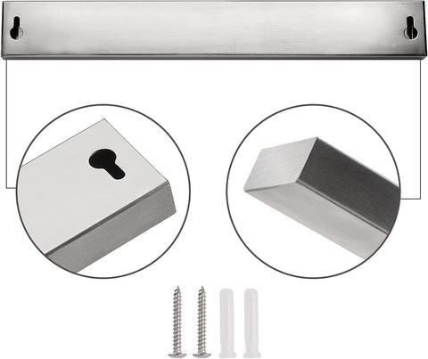 Image of 20 Inch Magnetic Knife Holder for Wall - Upgraded Stainless Steel Knife Magnetic Strip No Drilling with 3M Type, Magnet Knife Strip Bar Rack for Kitchen Utensil & Tool Holder