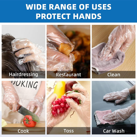 Image of Disposable Food Gloves - Food Handling, Cooking, Kitchen Cleaning and Hygien 200 Count (Pack of 1)
