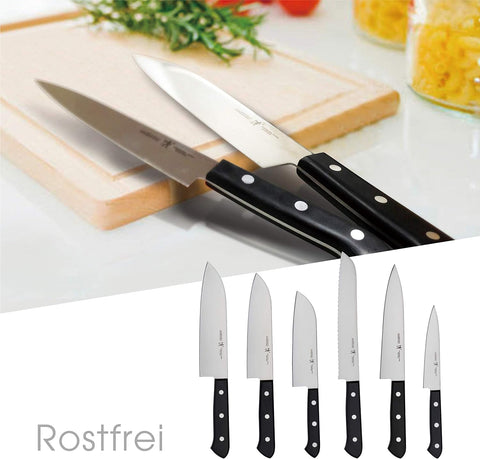 Image of Henckels 10055-880 Lost Fly Santoku Knife, 7.1 Inches (180 Mm), Made in Japan, Stainless Steel, Dishwasher Safe, Made in Seki City, Gifu Prefecture