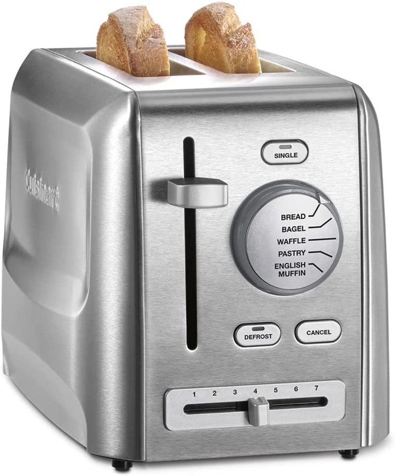 CPT-620 2-Slice Custom Select Toaster, Stainless Steel & 15 Piece Kitchen Knife Set with Block, Cutlery Set, Hollow Handle, C77SS-15PK