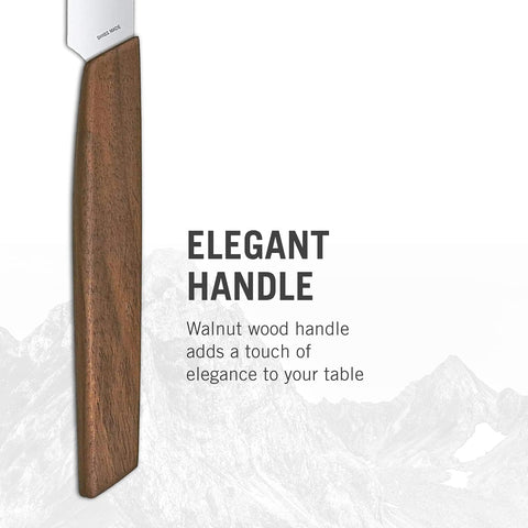 Image of 6.9000.12G Swiss Modern 2-Piece Steak Knife Set, 5", Walnut Wood