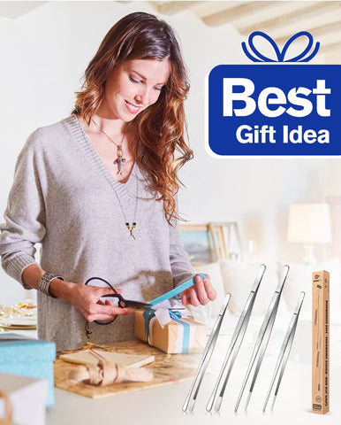 Image of 4 Pcs Kitchen Fine Tweezer Tongs, 12'' and 10'' Stainless Steel Food Tweezers Set, Professional Kitchen Long Tweezer for Cooking, Repairing, Sea Food and BBQ