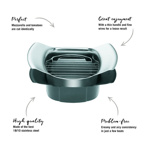 Image of Stainless Steel 10 Blade Serrated Vegetable, Fruit and Cheese Slicer, One Size, Silver