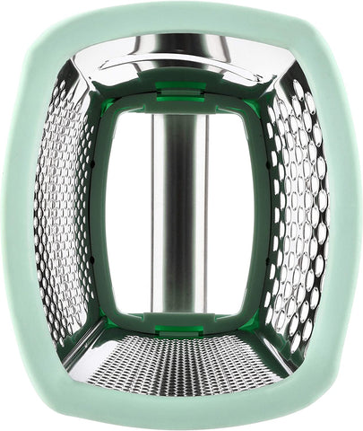 Image of Professional Cheese Grater - Stainless Steel, XL Size, 4 Sides - Perfect Box Grater for Parmesan Cheese, Vegetables, Ginger - Dishwasher Safe - Mint