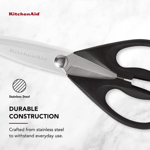 Image of All Purpose Kitchen Shears with Protective Sheath for Everyday Use, Dishwasher Safe Stainless Steel Scissors with Comfort Grip, 8.72-Inch, Black