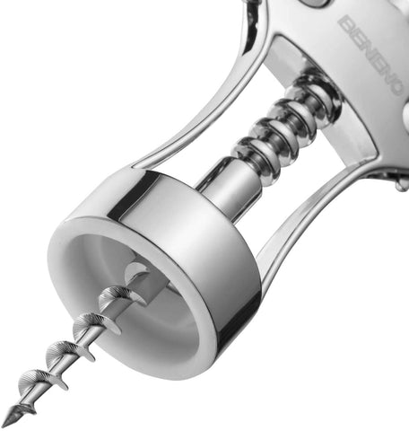 Image of Wine Opener, Zinc Alloy Premium Wing Corkscrew Wine Bottle Opener with Multifunctional Bottles Opener, Upgrade