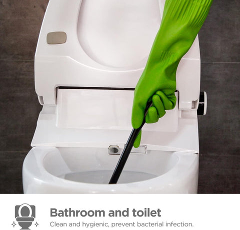 Image of Rubber Dishwashing Gloves 3 or 6 Pairs for Kitchen,Cleaning Washing Dish Gloves Long for Household Reuseable Durable.