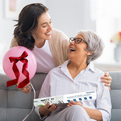 Image of Magnetic Knife Holder for Wall 17 Inch, No Drilling Black Knife Magnetic Strip with 3 Hooks, Strong Magnet Knife Holder Strip, Magnetic Knife Rack Bar for Kitchen Knives and Tools