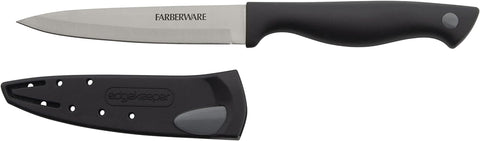 Image of Edgekeeper 4.5-Inch Fine Edge Utility Knife with Self-Sharpening Blade Cover, High Carbon-Stainless Steel Kitchen Knife with Ergonomic Handle, Razor-Sharp Knife, Black