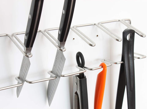 Image of - Knife Block, Stainless Steel, Wall Mounted